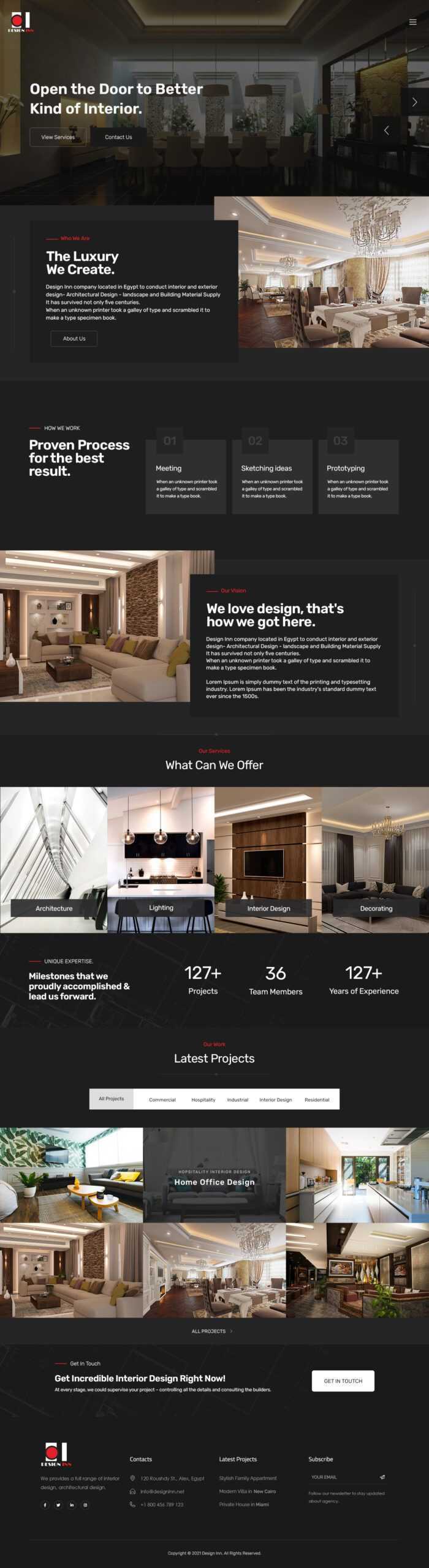 نموذج تصميم و تطوير موقع ديزاين ان